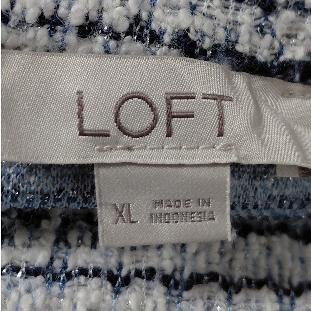 Loft Fibres Gray A-Line Mini Heathered Skirt Women Size Xl View 4